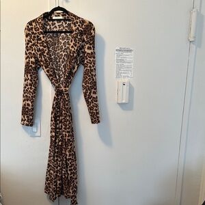 Leopard Print Wrap Blazer Cardigan